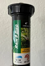 New Rain Bird 4" Adjustable Pattern 45-270* Rotary Sprinkler 13-18’
