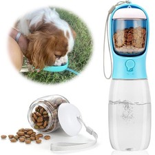 Portable Pet Water Bottle  Food Dispenser Travel Cup Leakproof Dog Cat Supply U