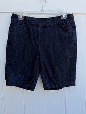 Ann Taylor Blue Curvy Fit Bermuda Length Shorts 6P