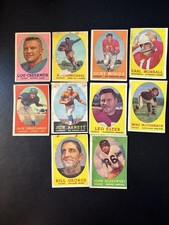 1958 Topps Football Lot 10 Dif LOW GRADE P/F/G 3 HOF Lou Creekmur FREE SHIPPING
