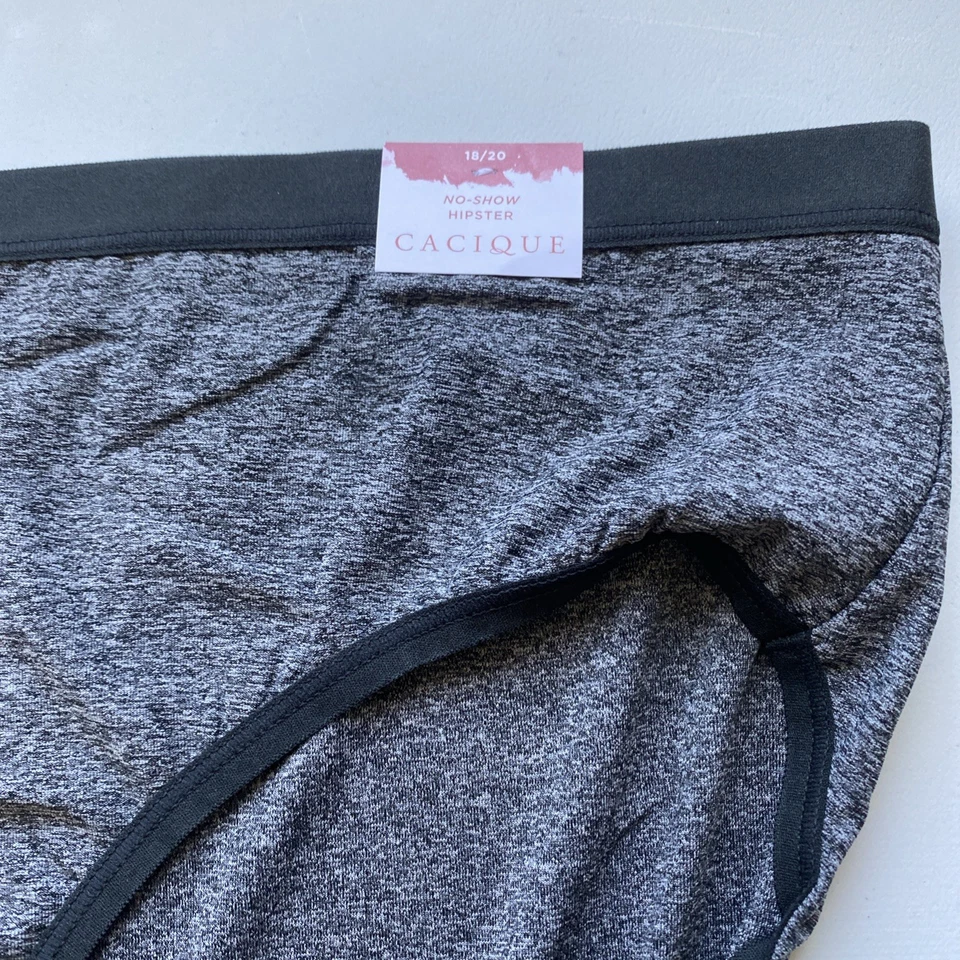 Paquete de 2 bragas hipster negras y grises Cacique para mujer 18/20 Foto 2 de 4