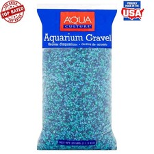 Caribbean Gravel Aquarium 25 Lb Blue Color Bacterial Growth Aquatic Environment