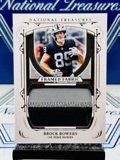 2025 National Treasures Brock Bowers Framed Fabric Patch,SSP#/49🏴‍☠️🔥Raiders
