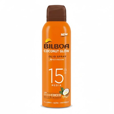 Bilboa Coconut Glow Öl Spray LSF 15 Medium - mit Kokosöl allein beleuchtend