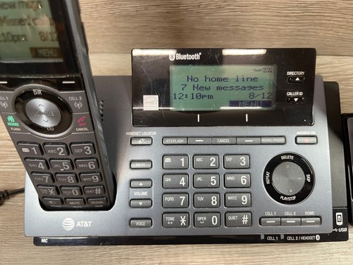 AT&T 3 Handset Answering System Cordless Phone w/ Smart Call Blocker (missing 1) - Picture 2 of 12