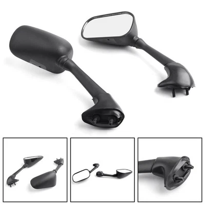 Rétroviseur Miroirs Pour Yamaha YZF R1 YZF1000 R1 2004-2006 Noir Miroirs EF03 - Photo 1/4