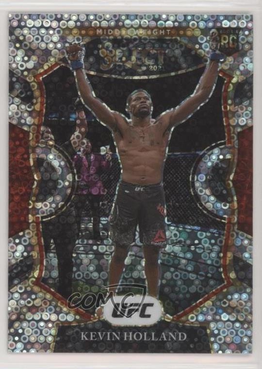 2021 Panini Select UFC Concourse Disco Prizm Kevin Holland #37 0p0f