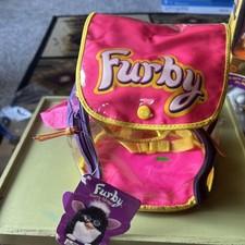  - Vintage 1998 Furby Carry Along Backpack Bag Pink/Purple/Yellow