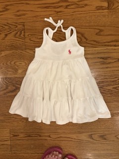 Polo Ralph Lauren Little Girls White Terry Beach Cover Up 4 4T