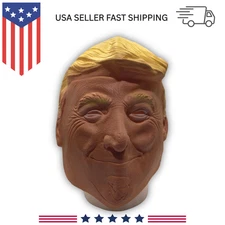 Realistic Donald Trump Latex Mask Costume Party Accessory, One Size