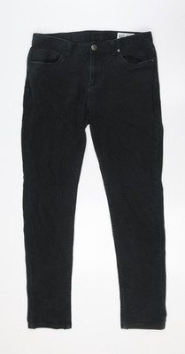 Denim Co Herren Schwarz Baumwolle Skinny Jeans Größe 32 in L32 in Slim Zip