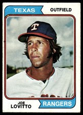 1974 Topps Joe Lovitto Texas Rangers #639