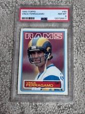 PSA 8 FOOTBALL CARD 1983 TOPPS VINCE FERRAGAMO RAMS