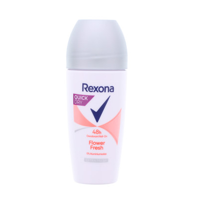 3 x Rexona Deo Roll-On Flower Fresh Ohne Aluminium je 50 ml Floraler Duft