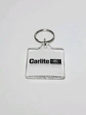 Vintage Carlite Ford Keychain Magnifying Key Ring Fob Advertising Rare