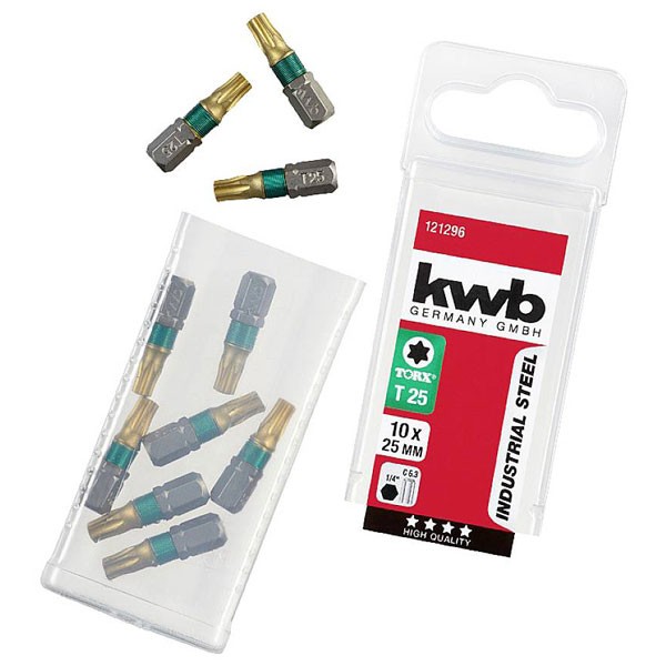 kwb TX Bit set 10 pcs titanium-coated colour-coded durable