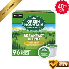 Green Mountain Coffee Roasters Breakfast Blend Light Roast, K-Cup Pods, 96 Count