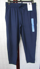 NWT Member's Mark Travel Jogger Relaxed Fit Drawstring Navy Blue Pants Women's L