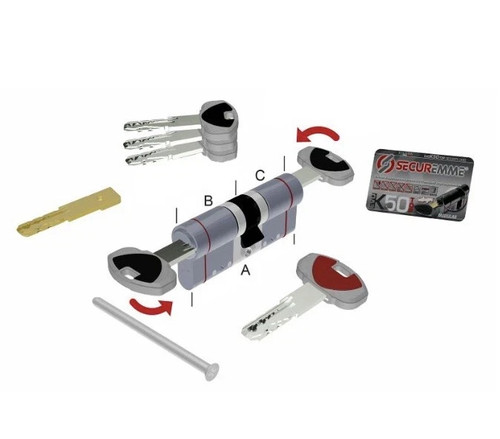 Cilindro Securemme Evok50 Top Modulare Frizionato Chiave Chiave 351bdcs