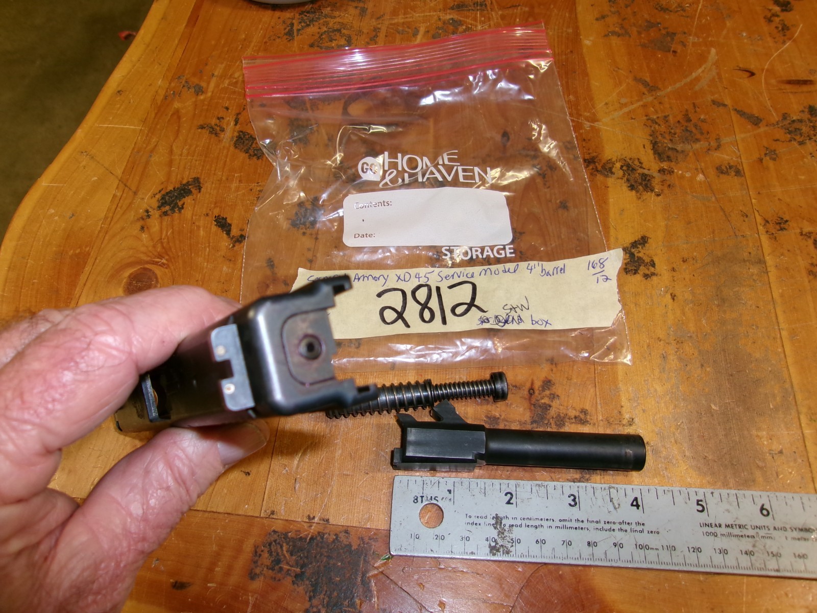 Springfield Armory XD 45 Service Model 4" barrel/slide/recoil parts lot