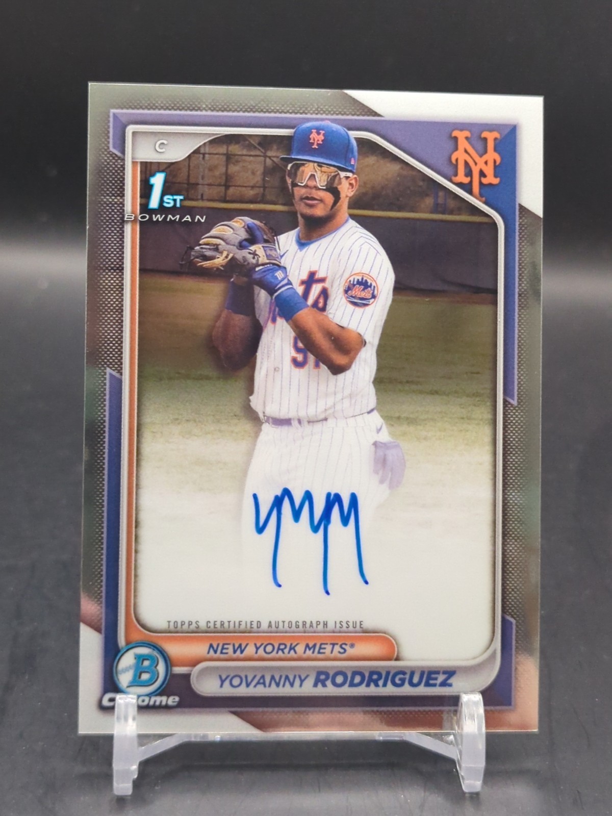 2024 Bowman Chrome Yovanny Rodriguez Auto 1st Rookie RC Mets Prospect