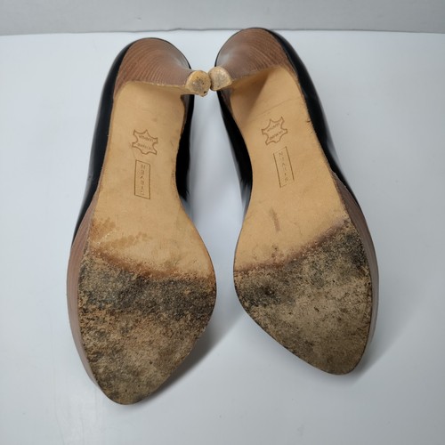 Steven by Steve Madden Lola schwarzer zehenfreier Lackleder-Pump Größe 7 - Bild 6 von 11