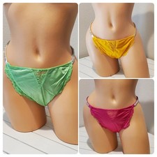 Victoria's Secret Shine Strap Cheeky Panty All Lace Back Shiny Colors