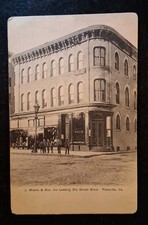 Vintage J Miehle & Son Leading Dry Goods Store Pottsville Pa Postcard