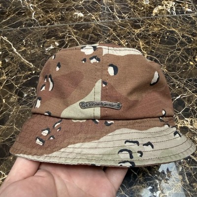Chrome Hearts Hat Bucket Camo Canvas Sex Records Patch Mens One