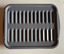Broiler Rack Pan 2 Piece, Enamel Grill 16" x 12 1/2" Broiling Pan Oven Broil