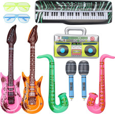 Inflatable Instrument Party Prop Decor Guitar Saxophone Microphone Musical Ballo