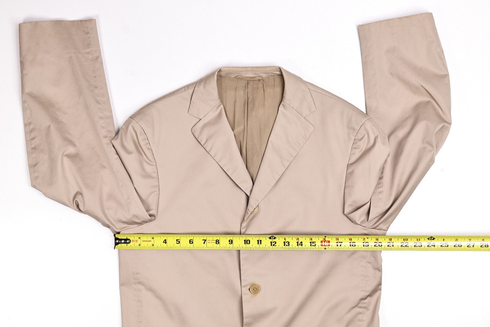 Burberry Prorsum Reginald Solid Beige Cotton 3-Bu… - image 10