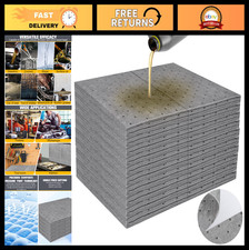 100PC Oil Absorbent Pads 13"x10" Meltblown Mats, Hand-Tear for Auto  Workshop,