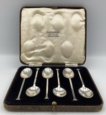 S.Blanckensee & Sons Hallmarked Sheffield 1939 6 Silver Teaspoons In Box (WH)