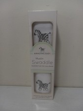 Amazing Baby Muslin Swaddle Blanket Zebra Nursing Privacy Throw Burp Cloth New