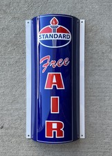 Wow Standard Oil Gasoline Free Air Curved Sign Gas Pump Wow Standard Oil Gasoline Free Air Curved Sign Gas Pump