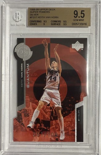 1998-99 Upper Deck Super Powers Quantum Silver/100 Keith Van Horn #PS17 BGS 9,5 - Foto 1 di 2
