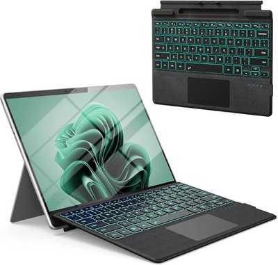 Surface Pro 11 10 9 8 X 13'' Bluetooth Keyboard Backlit Trackpad Magnetic USB-C