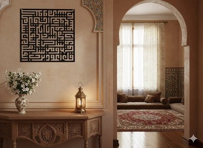 Arabic Calligraphy  Quran Surat Al Falaq wood laser cutting Islamic wall art 12 