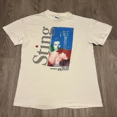 1987-1988 Sting Nothing Like The Sun World Tour T Shirt White cotton PA9869