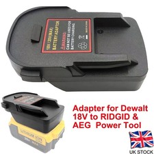 Battery Adapter Converter for Dewalt 18V to for RIDGID&For AEG 18V Tool Power UK