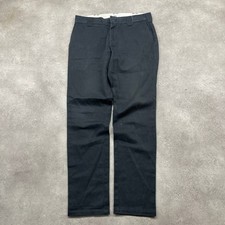 Dickies Trousers Womens 32" Slim Fit Workwear Straight Leg Pants, Black