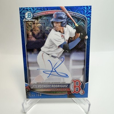 2025 Bowman Chrome Mega Blue Mojo Autograph - Yophery Rodriguez #BMA-YR /150
