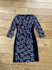 Lauren Ralph Lauren Navy Patterned Bodycon Dress Size XS