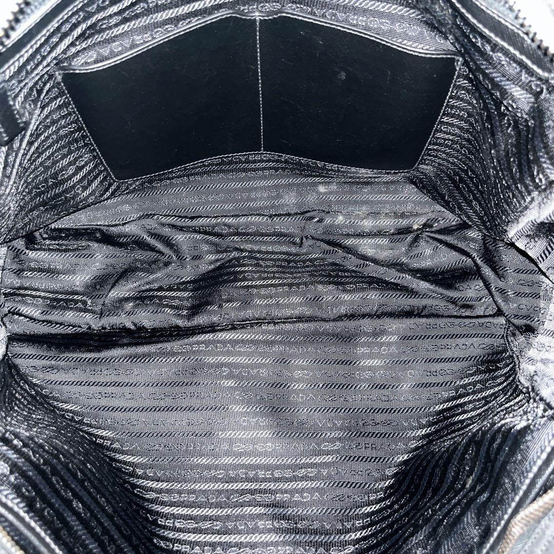 PRADA 2 Way Business Bag Nylon Leather Triangle Logo Shoulder Bag Auth thumbnail 13