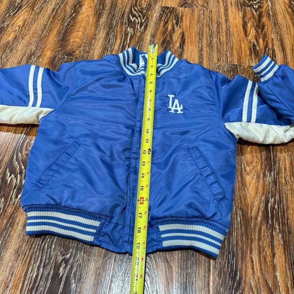 Vintage LA Dodgers MLB Kids Size 7 Jacket / Coat Zip Chalkline Youth Majestic - Image 2 of 4