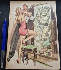 Original WW2 German American propaganda leaflet: 'Mirror - wise'