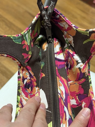 Vera Bradley Brown Floral Bag - Picture 8 of 10