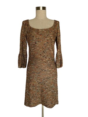 Diane Von Furstenberg Gold Metallic Multicolored Tweed Body Con Dress Size  4 | eBay