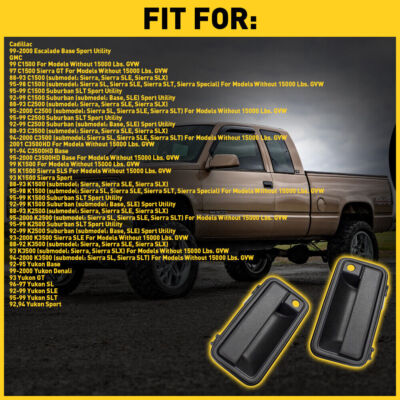 Buy New Pair Set Outside Outer Exterior Front Door Handle Assembly Pickup Truck SUV In Dallas - Foto 12